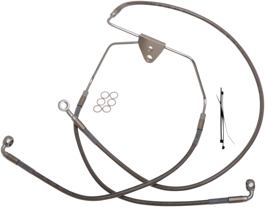 Brake Line - Front - +10" - Touring - Stainless Steel