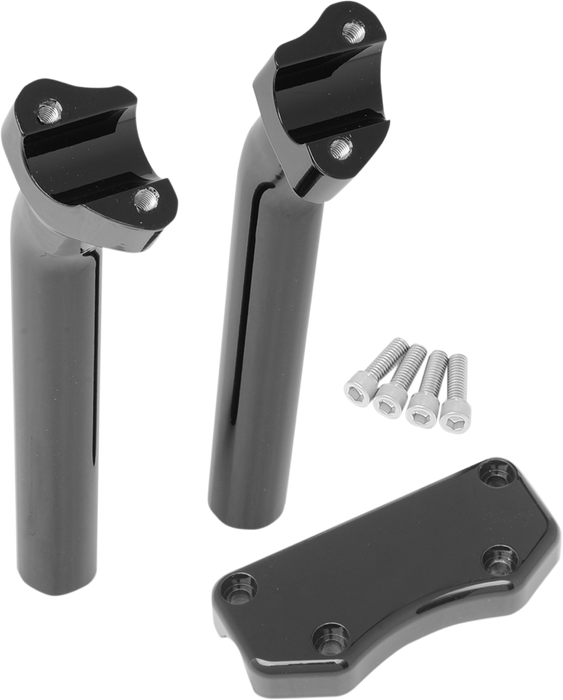 Handlebar Riser & Top Clamp Kit - 9-1/2" - Buffalo - Black