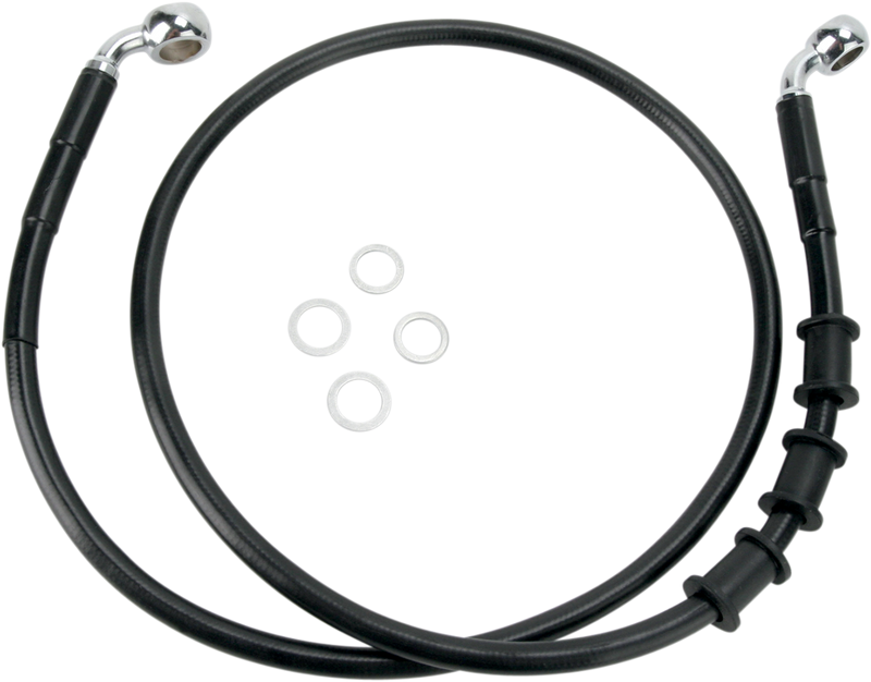 Brake Line - Front - Black - +8"
