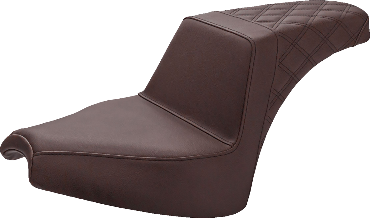 Step-Up Seat - Front Smooth/Rear Lattice Stitch - Brown - Chief
