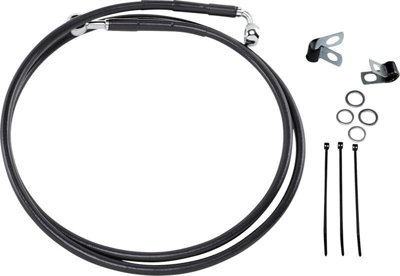 Brake Line - Front - Black - +10"