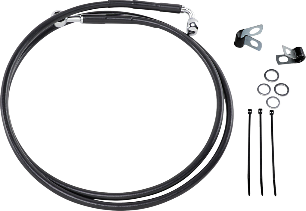 Brake Line - Front - Black - +10"