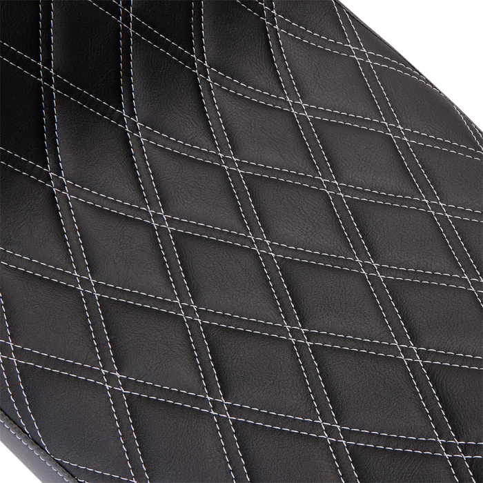 Predator 2-Up Seat - Vinyl - Double Diamond Silver Stitch - w/o Backrest - FL '08-'23