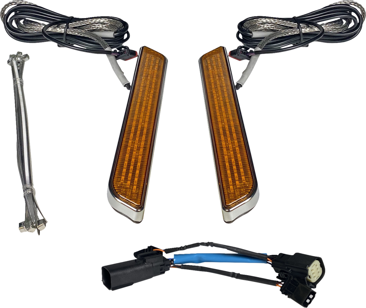 LED Fork Light - Amber - Chrome — Ramjet Racing