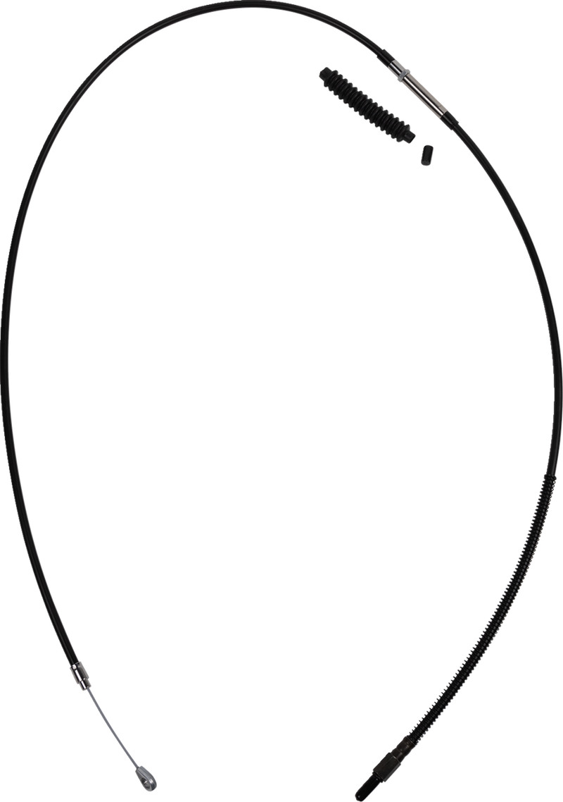 High-Efficiency Black Vinyl Clutch Cable - +6" SIze