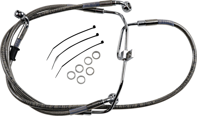 Brake Line - +6" - Stainless Steel - FXDF '08-'17