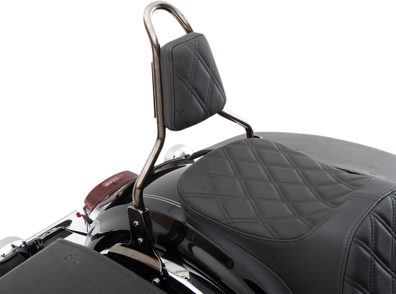 Tapered Backrest Pad - Double Diamond - Black Stitch