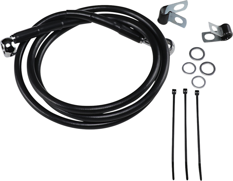 Brake Line - Front - Black - +10"