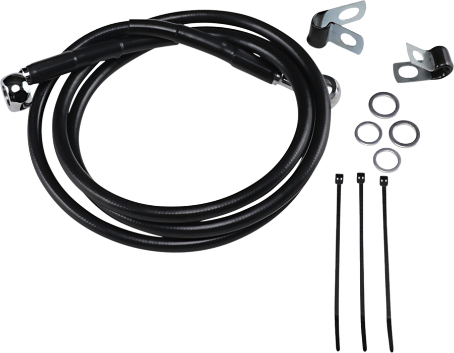 Brake Line - Front - Black - +10"