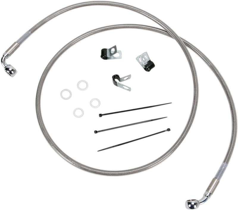 Brake Line - Front - 6" - Stainless Steel