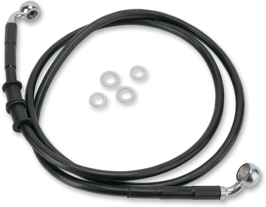 Brake Line - Front - Black - +2" - '10-'15 FXDWG