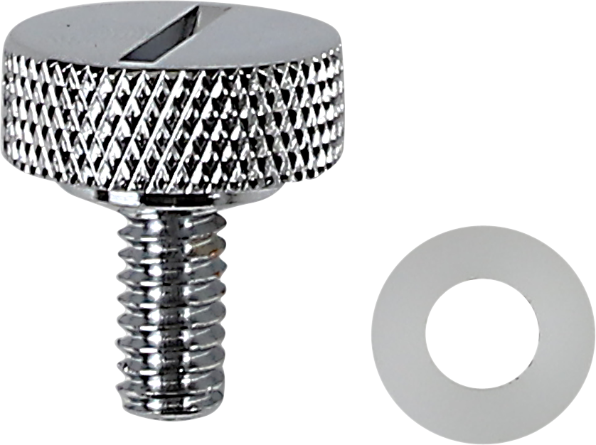 Seat Knob - Slotted - Chrome - 1/4"-20