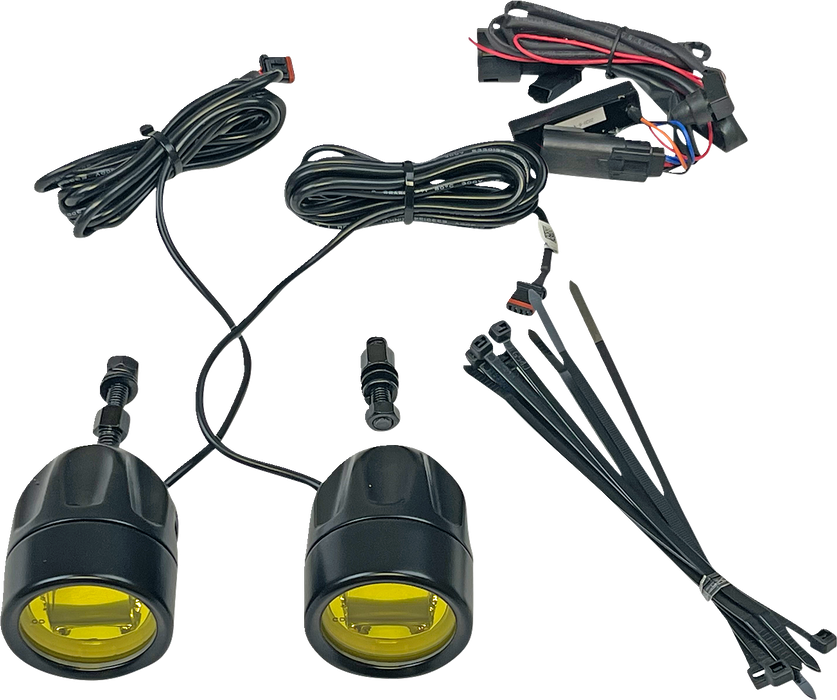 Fog Light - Black - Yellow Lens