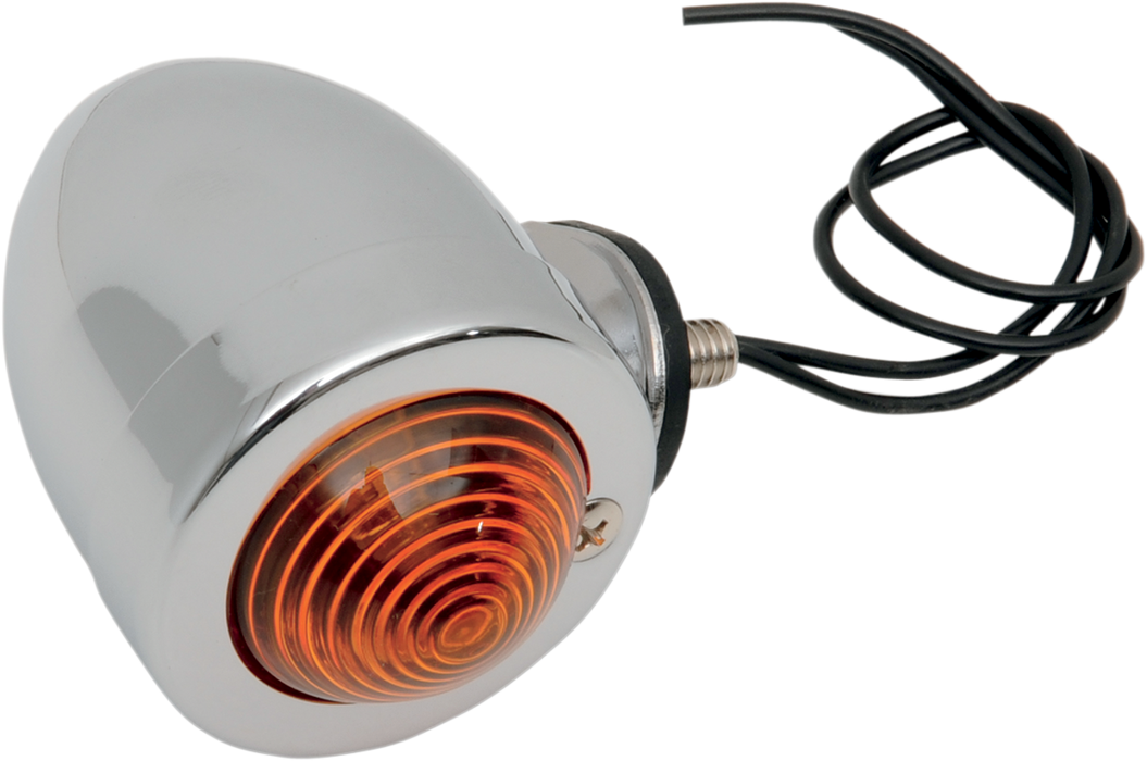 Bullet Light - Bottom-Mount - Amber Lens - Chrome