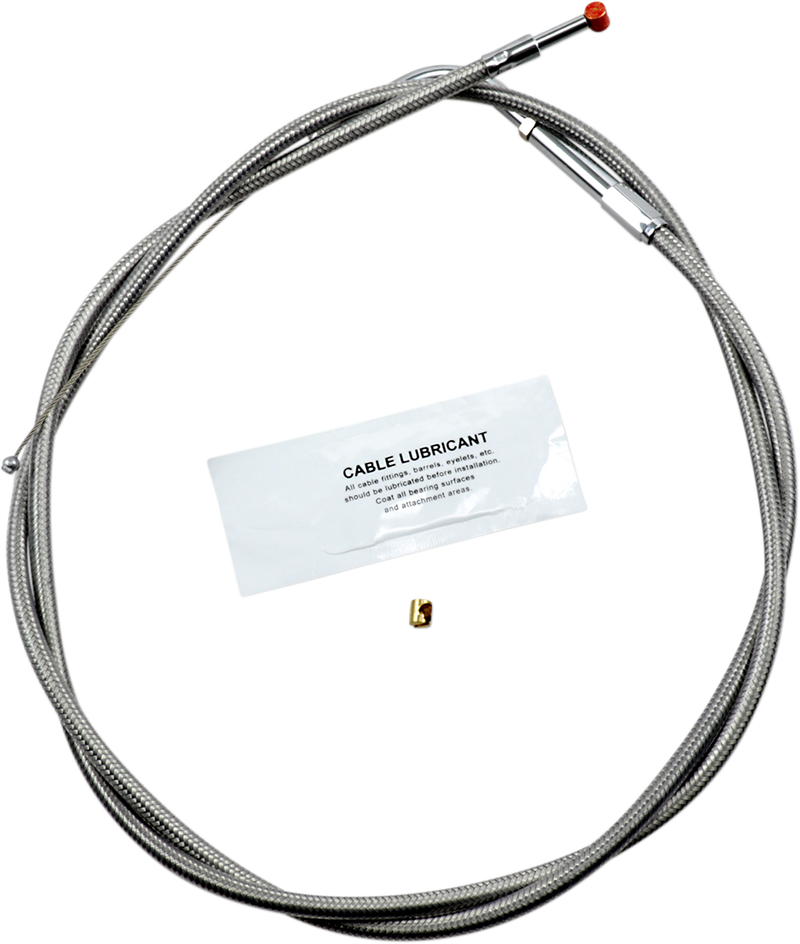 Stainless Steel Throttle Cable - +8" - '02-'07 Touring