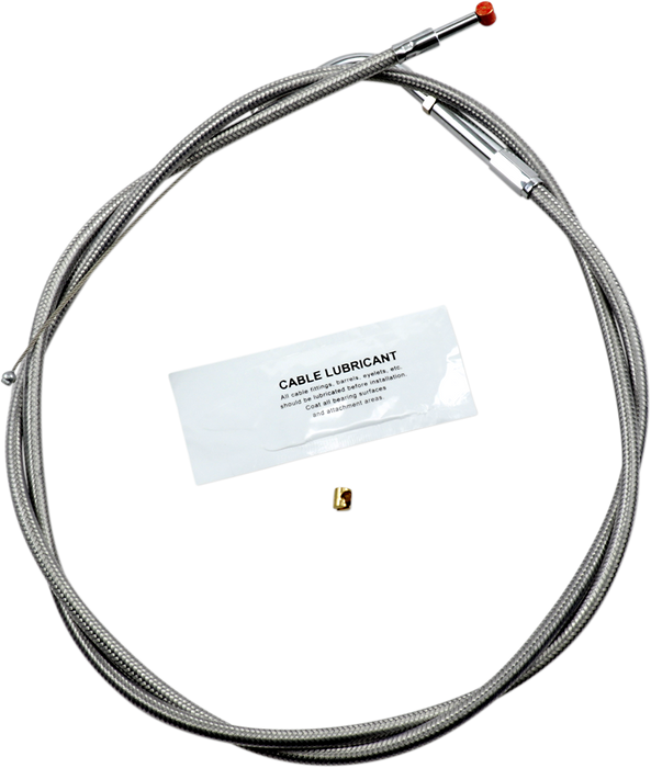Stainless Steel Throttle Cable - +8" - '02-'07 Touring