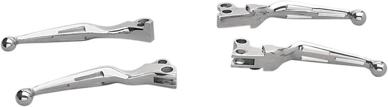 Slotted Wide Blade Lever Set - Chrome