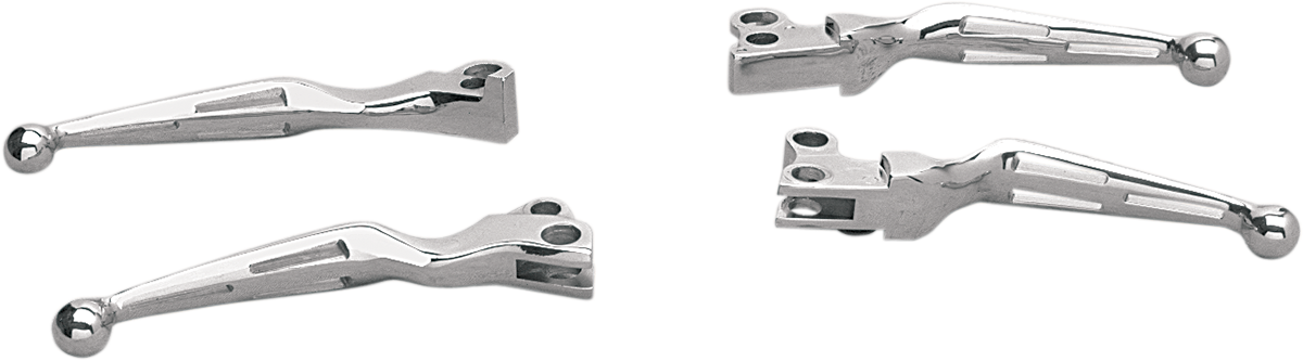 Slotted Wide Blade Lever Set - Chrome