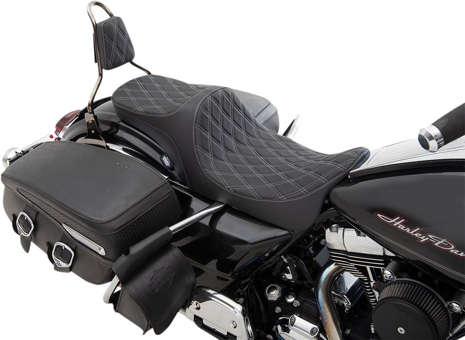 Predator III 2-Up Seat - Double Diamond - Silver Thread - FL '08-'23