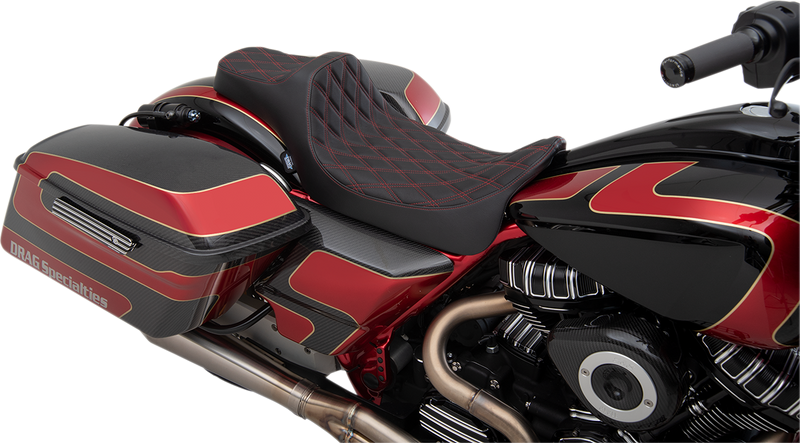 Predator III Seat - Extended Reach - Double Diamond - Red Stitched - FL '08-'23