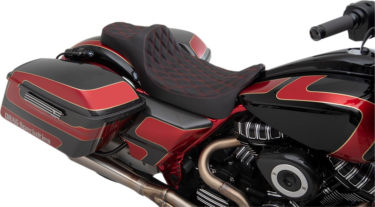 Predator III Seat - Extended Reach - Double Diamond - Red Stitched - FL '08-'23