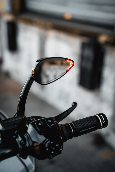 Mirrors - Side View - with LED Turn Signal - Chrome - Pair