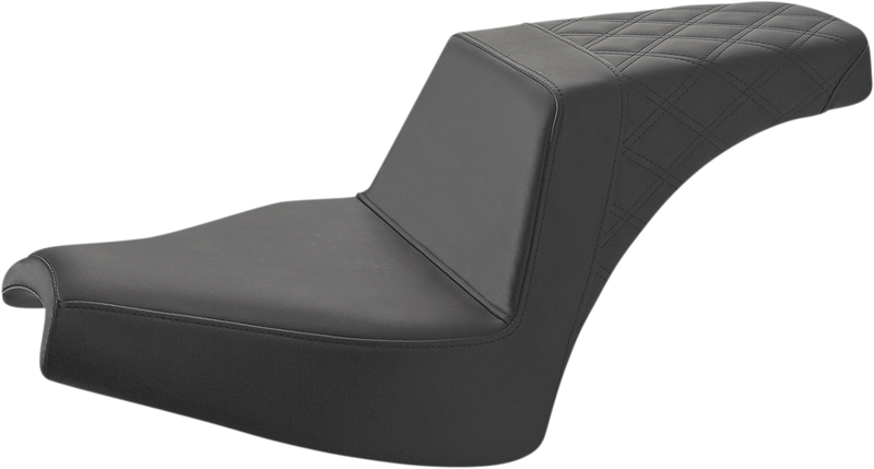 Step-Up Seat - Front Smooth/Rear Lattice Stitch - Black - Chief