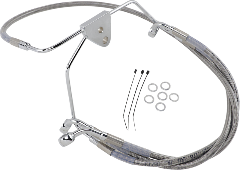 Brake Line - Front - +4" - Touring - Stainless Steel