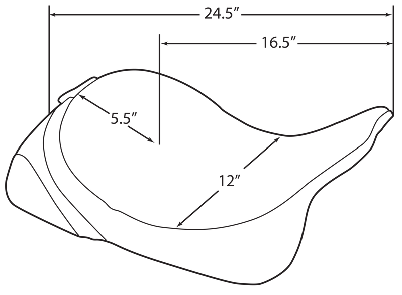 Solo Seat - Mild Stitched - Driver Backrest - FLT '97-'07