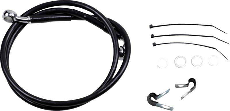 Brake Line - Front - Black - +2" - FXD '00-'05