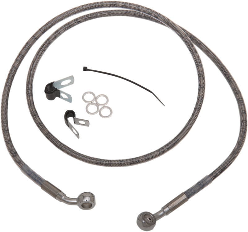 Brake Line - Front - +8" - Stainless Steel - XL