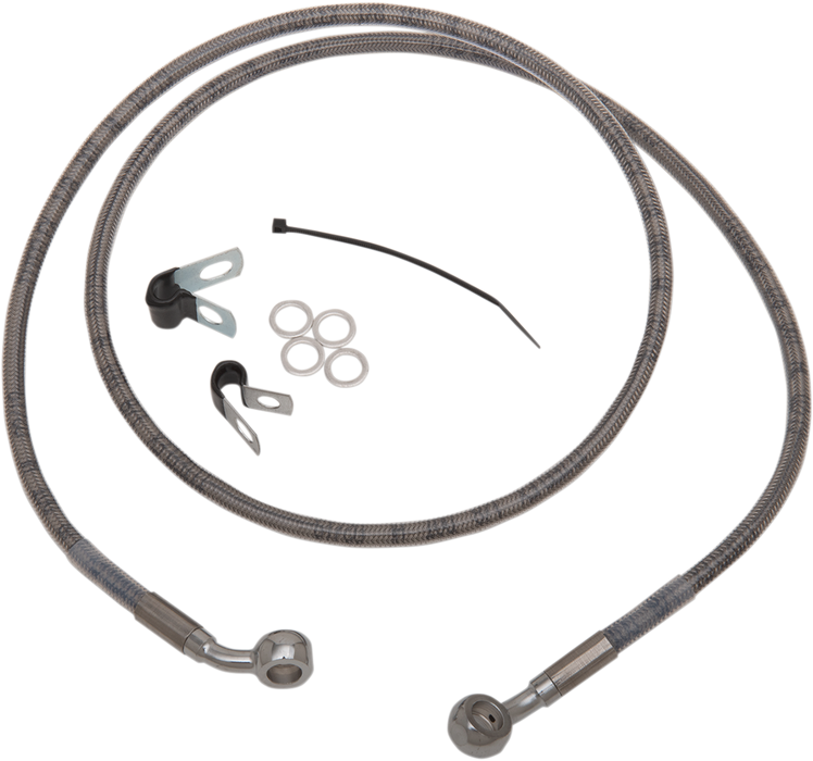 Brake Line - Front - +8" - Stainless Steel - XL