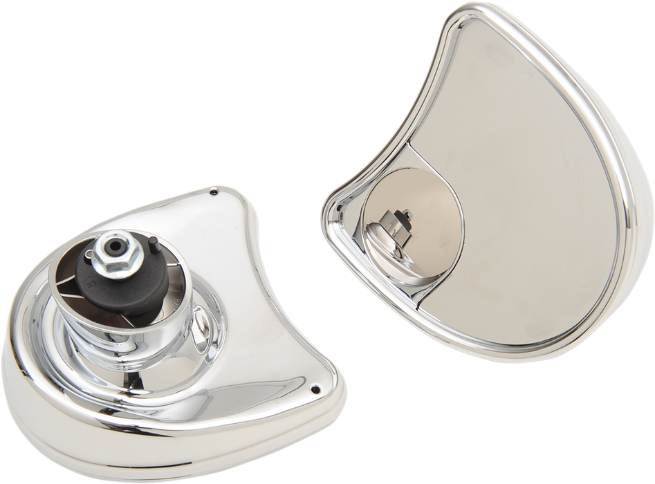 Mirror - Side View w/Blind Spot - Half-Moon - Chrome