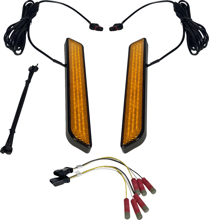 LED Fork Light - Smoke - Chrome