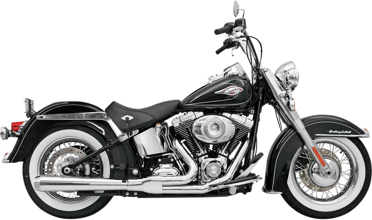 2:1 Exhaust - Black - Long - Softail