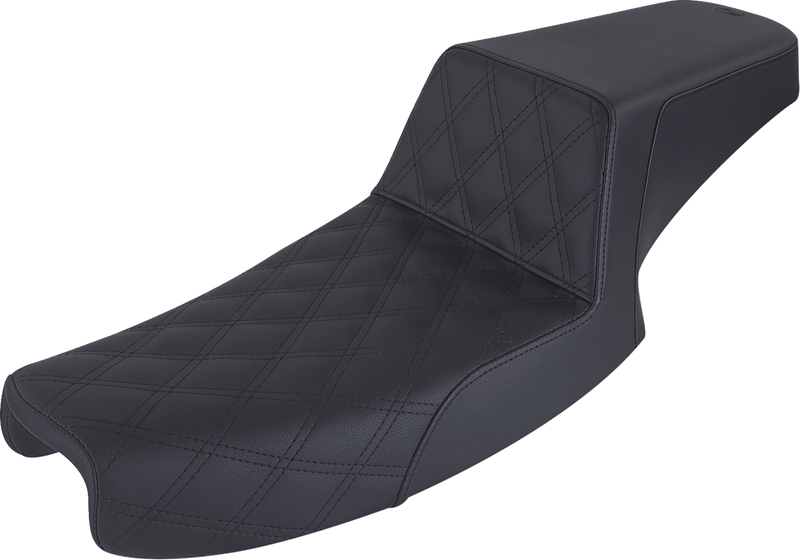 Step-Up Seat - Front Lattice Stitch - Black - Dyna