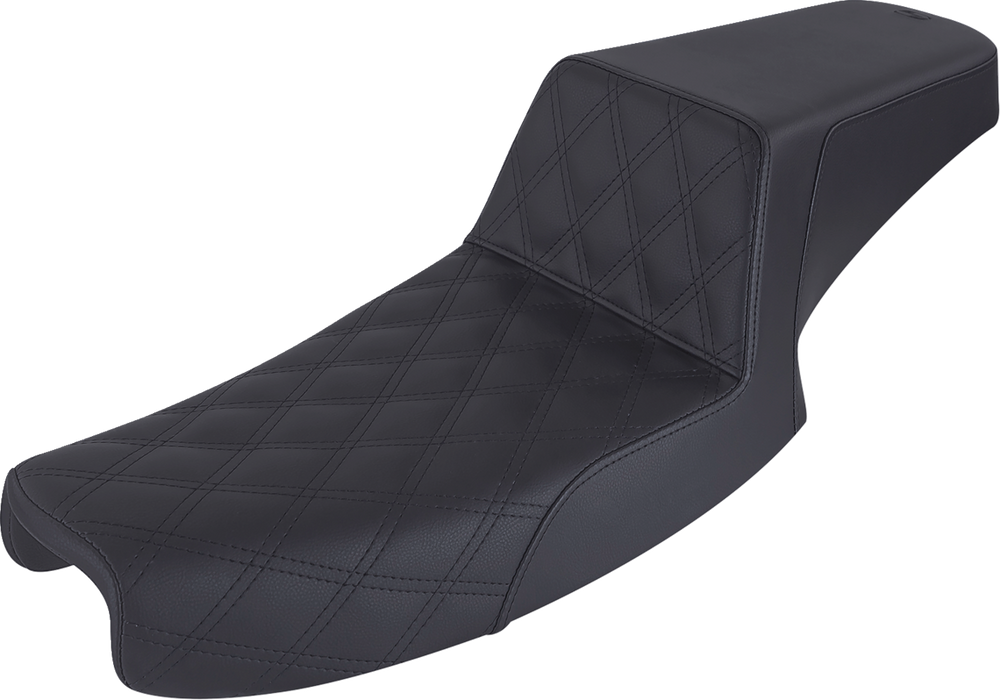 Step-Up Seat - Front Lattice Stitch - Black - Dyna