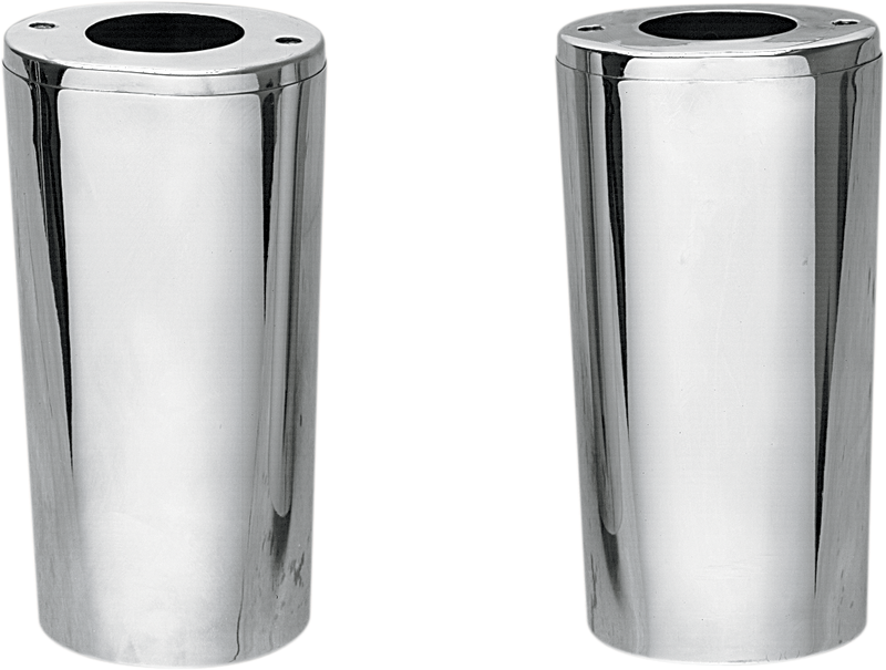 Fork Slider Covers - Extended +2" (8.5") - Chrome - Smooth
