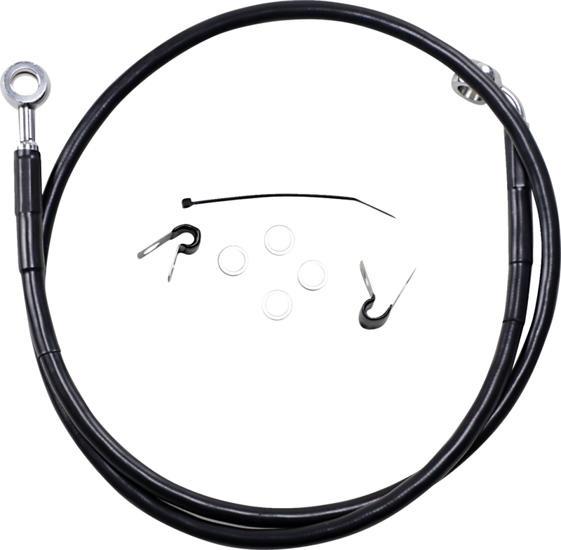 Brake Line - Front - Black - +2" - '04-'10 XL