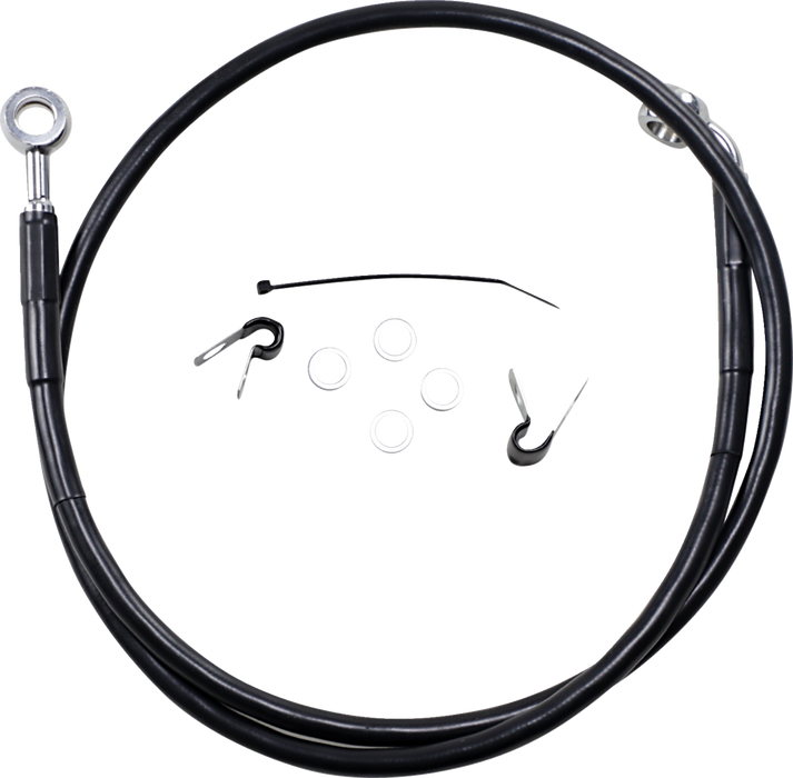 Brake Line - Front - Black - +2" - '04-'10 XL