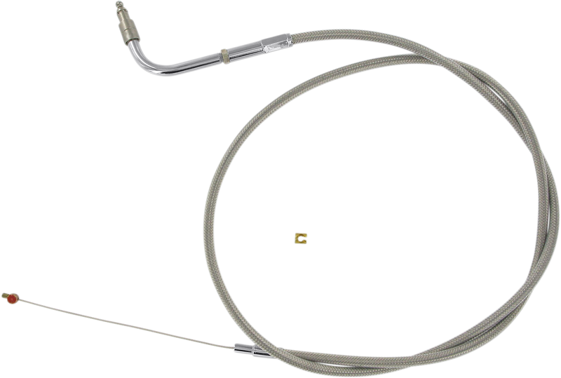 Stainless Steel Throttle Cable - +6" - Dyna/FXR/Softail