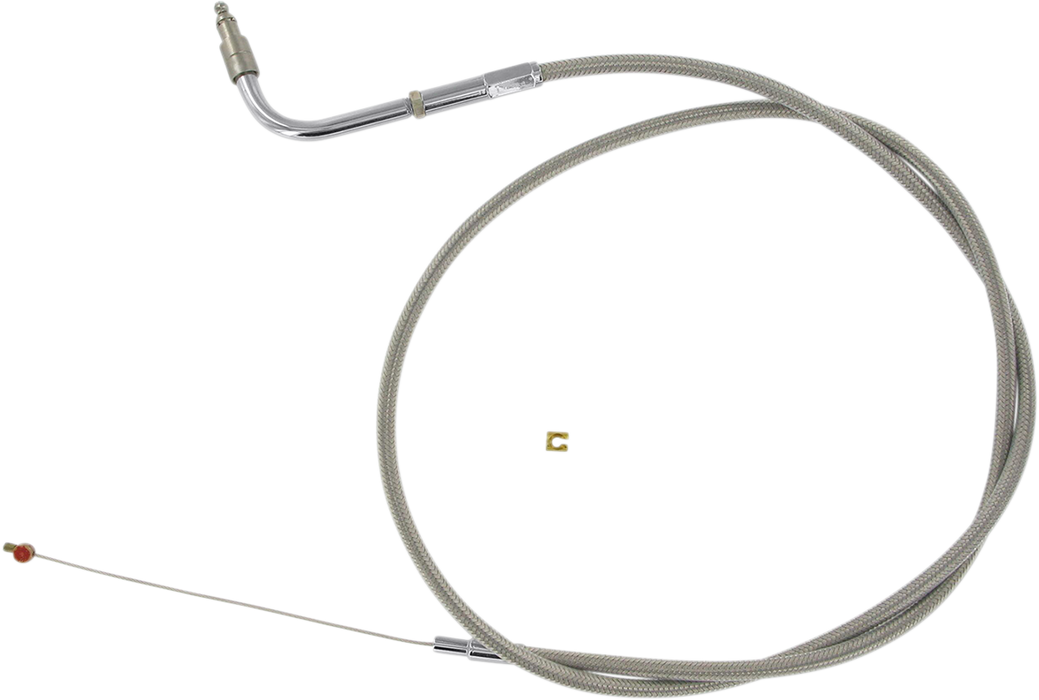 Stainless Steel Throttle Cable - +6" - Dyna/FXR/Softail