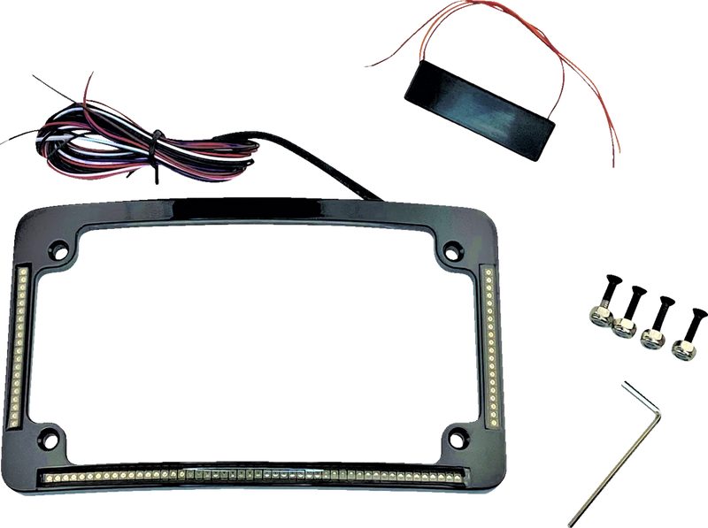 License Plate Frame - Radius - Black