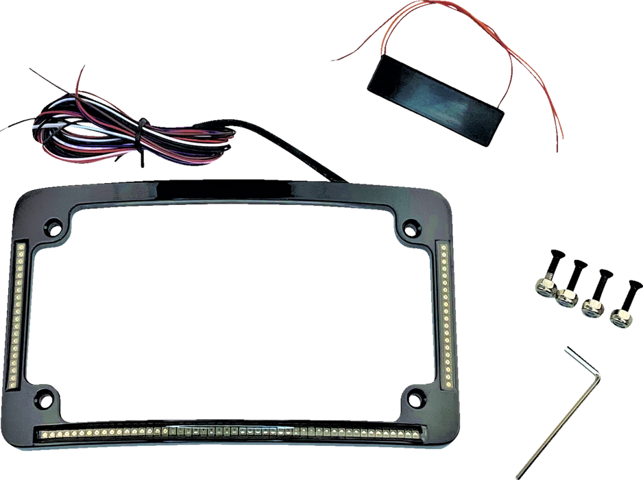 License Plate Frame - Radius - Black