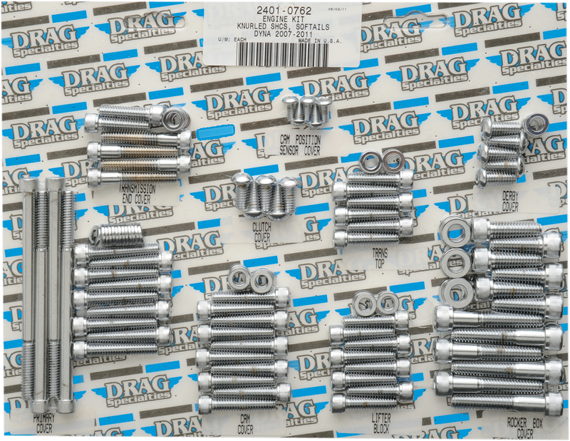 Bolt Kit - Complete Motor - Knurled/Socket-Head - '07-'17 Softail/Dyna