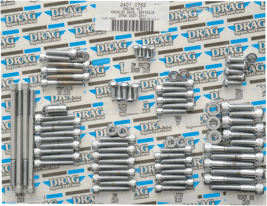Bolt Kit - Complete Motor - Knurled/Socket-Head - '07-'17 Softail/Dyna