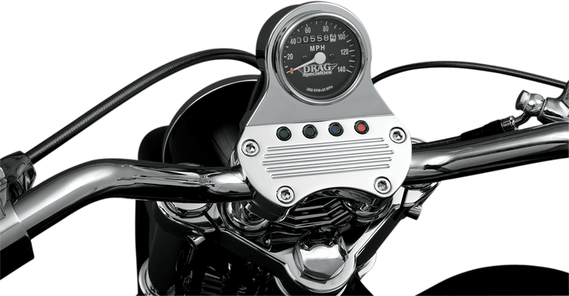 2.4" MPH Mini LED Mechanical Speedometer/Indicators - Chrome Housing - Black Face - 2:1
