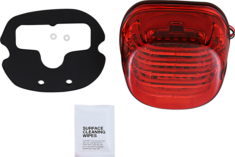 Taillight - with Bottom License Plate Illumination Window - Red