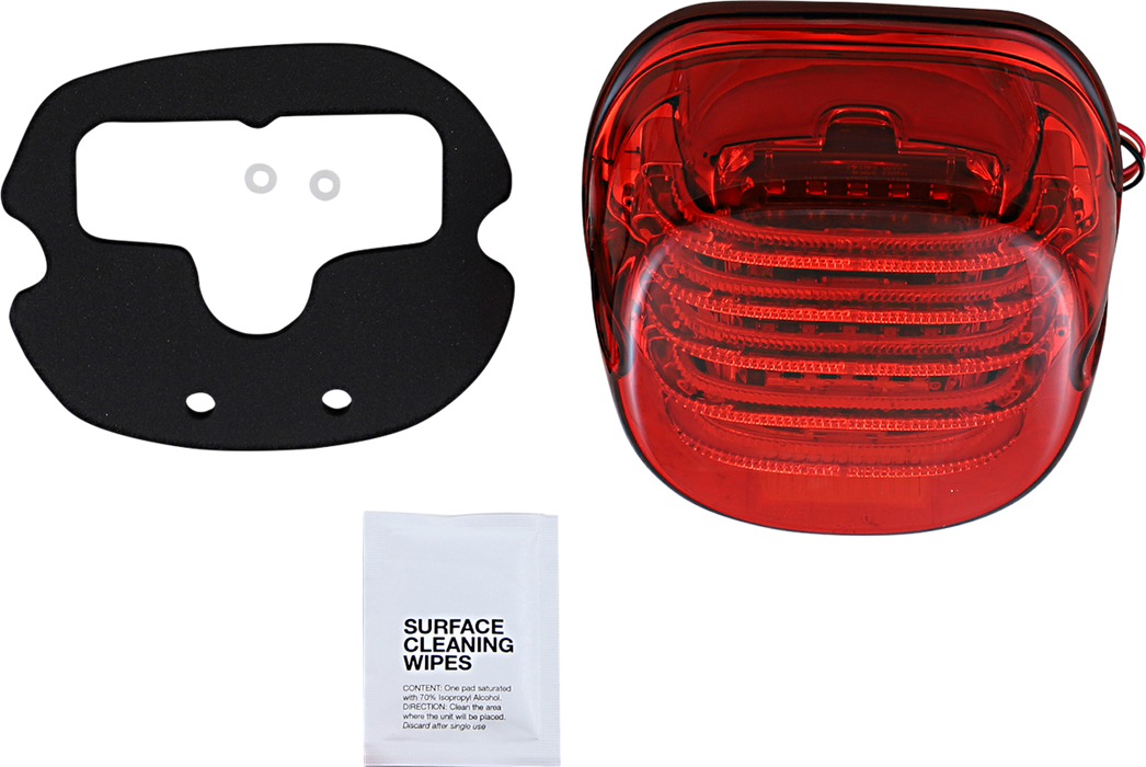 Taillight - with Bottom License Plate Illumination Window - Red