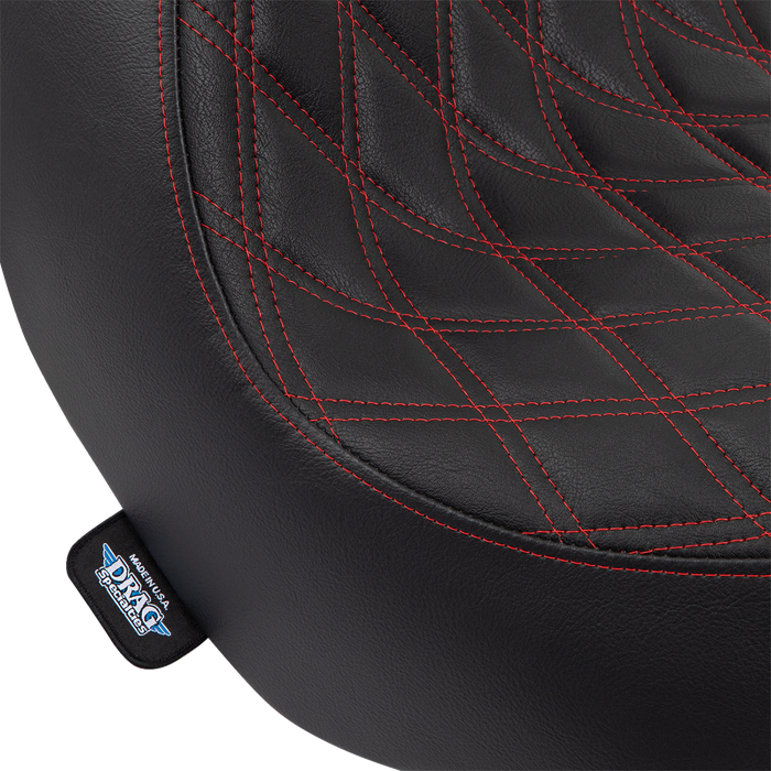 Solo Seat - Double Diamond - Red Stitching - FL/FX '18-'23